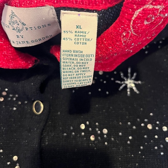 Design Options Philip & Jane Gordon Christmas Cardigan Sweater Nativity Sz XL - Picture 11 of 12